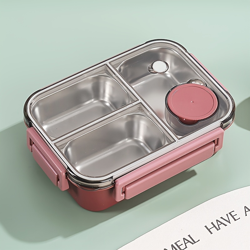 1pc Stainless Steel Thermal Lunch Box Leakproof Keep Food Hot/Cold  for Hours, Stackable Compartments, Ideal for Office, School, Picnics, Camp