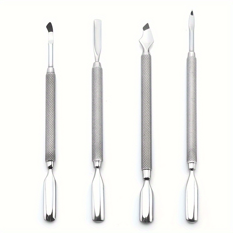 

[top-] 4pcs Steel Pusher Set - -ended, Sharp Spoon For & Pedicure,