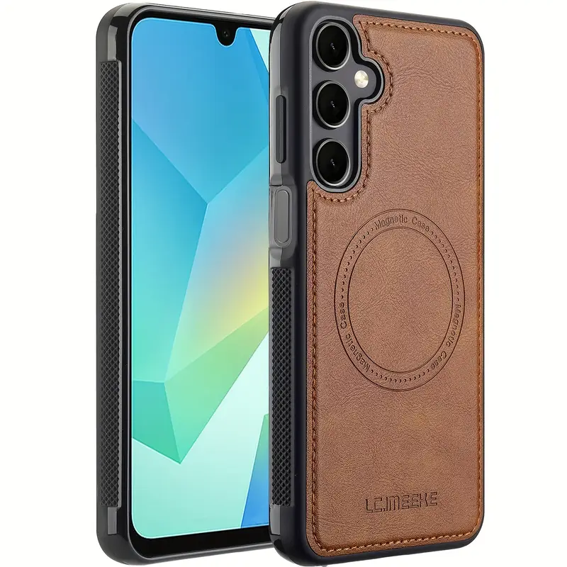 Phone Case: Strong Magnetic Back Case for Samsung A56 A55 A54 A53 A52 A36 A35 A34 A16 A15 A14 5G Phone Case Synthetic Leather Support Mag Safe Function Phone Case: Strong Magnetic Back Case for Samsung A56 A55 A54 A53 A52 A36 A35 A34 A16 A15 A14 5G Phone Case Synthetic Leather Support Mag Safe Function