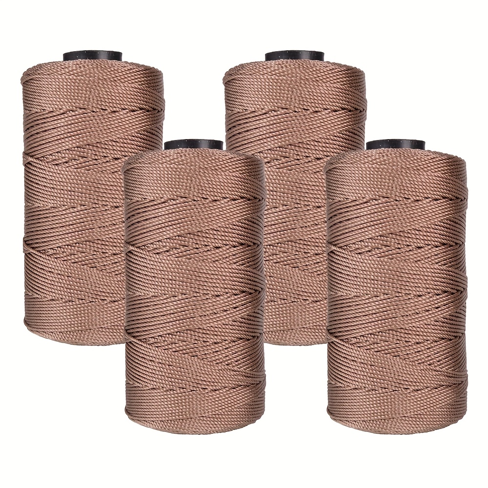 TEMU 4-pack Yarn Assortment, 100% Polyester, Suitable For Crochet Hats, Backpacks, Accessory Charms, And More