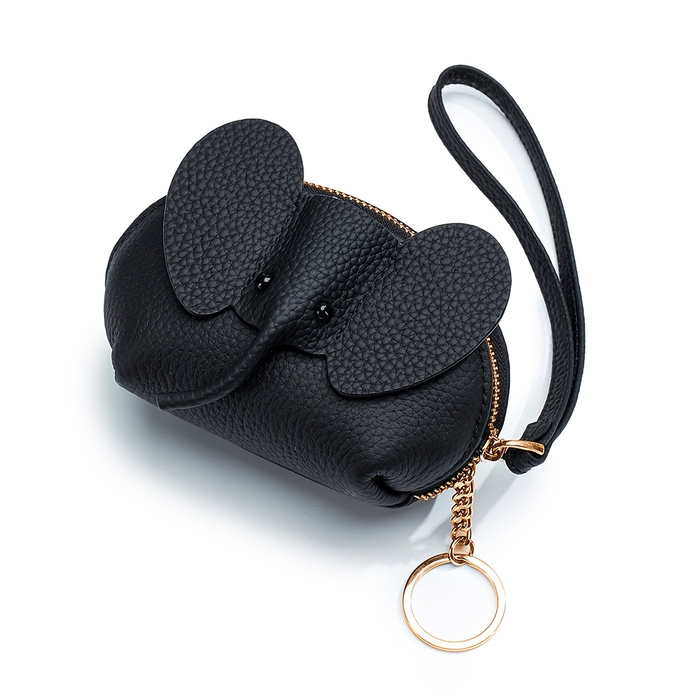 TEMU Women's Elephant-shaped Storage Bag With Zipper Closure & Hanging Strap - Multifunctional Portable Suitable For, Keys,, Travel, Compact Handheld