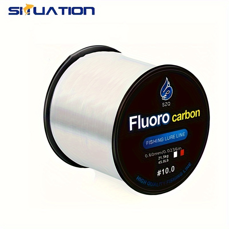 

500m Fluorocarbon Fishing Line - Strong Nylon Carbon Fiber Leader For Fly Fishing - Sinks Quickly For Better Bait Presentation