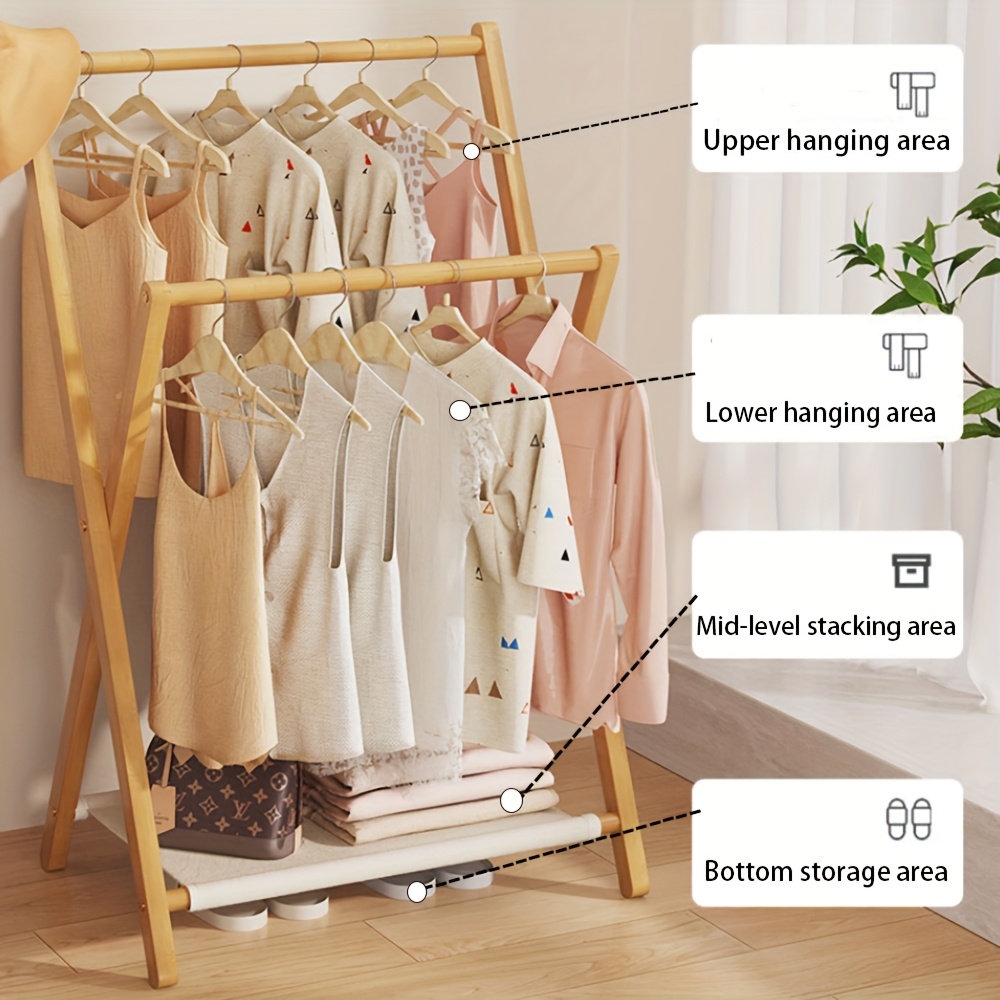 Bamboo Nursery Clothes Rack Big W Wooden Clothes Rack Sold On Temu