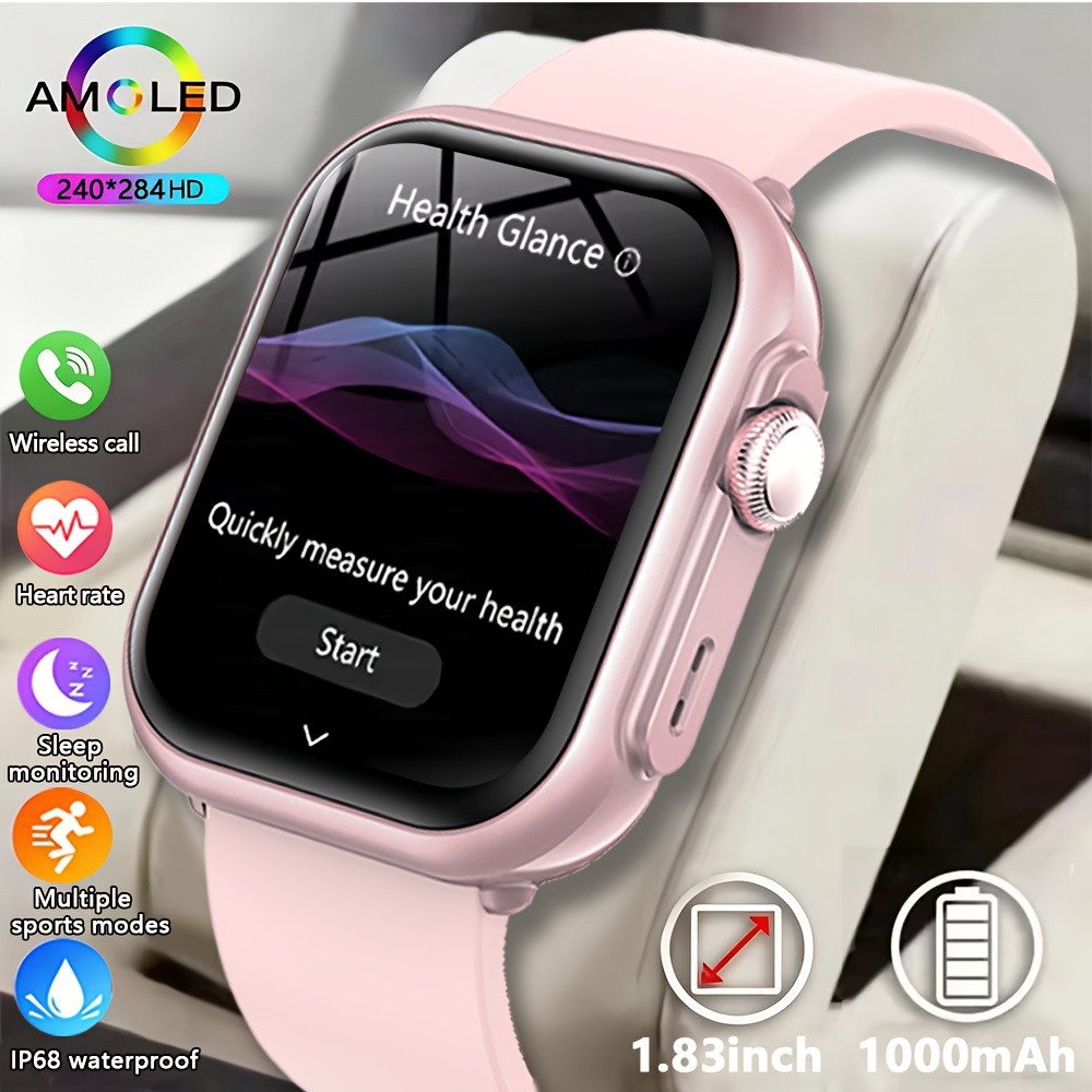 presente para namorados - smartwatch para mulheres e homens: compatível com iphone e , com chamadas bt, monitorização do , resistência à ip68, monitorização de fitness com mais de 120 de desporto, bateria de duração de 1000mah, presente para do pai Detalhes do produto 1