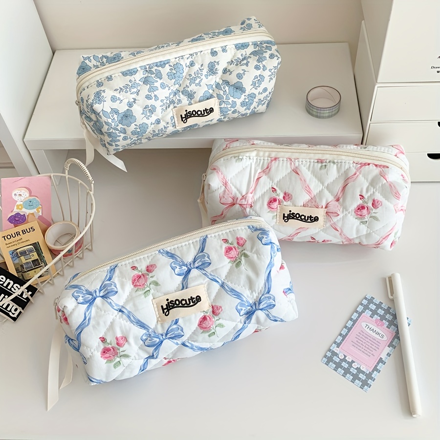 

1pc Pencil Bag Pencil Case Pen Holder Coin Pouch, Pen Cosmetic Storage Bags Makeup Bag Office Stationery Organizer Pencil And Marker Cases