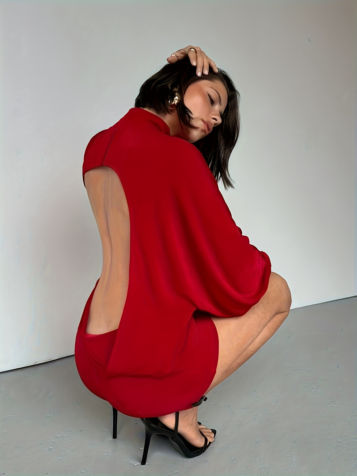 batwing backless mini dress Naomi Backless Mini Dress main image 1