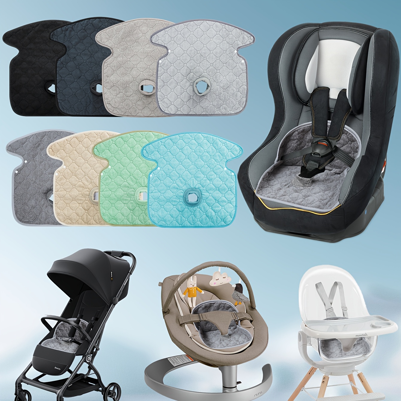 Children's Safety Seat Cushion for Stroller, Breathable and Durable