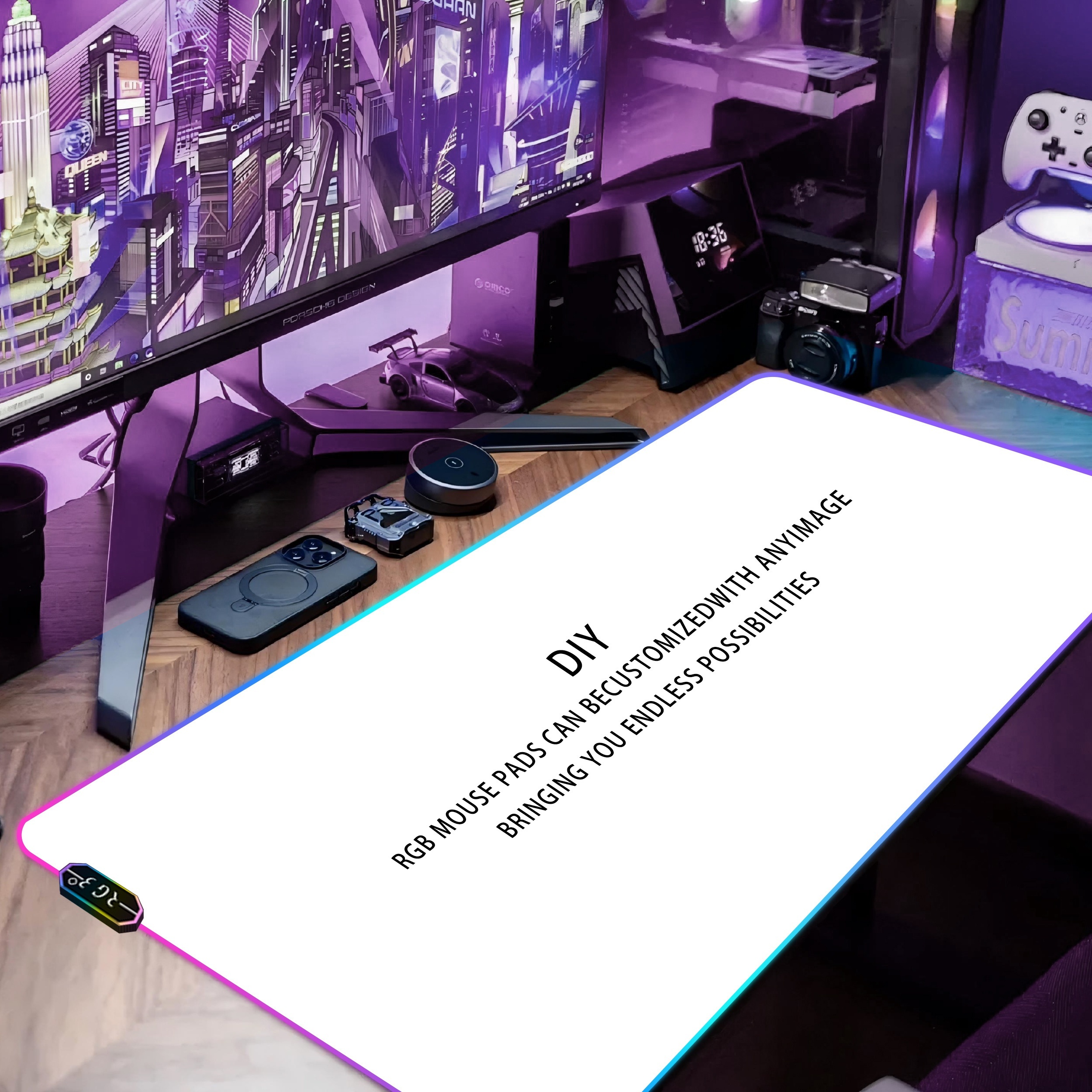 

Custom Rgb Gaming Mouse Pad - Ergonomic, Non-slip Rubber Base | Office & Gaming | Unique Gift For Halloween & Christmas, Best For Christmas