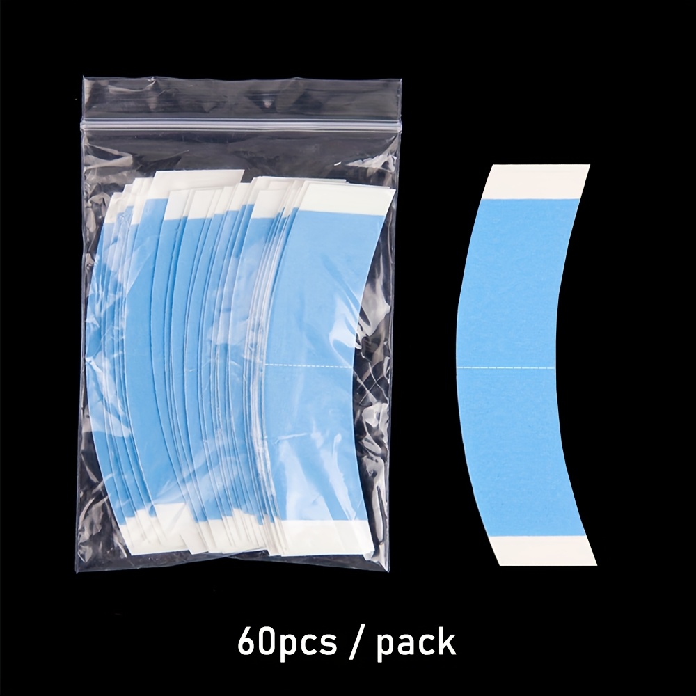 Image of 60pcs Double-sided Wig Tape, Wig Tape Double Sided Ultra Separable In Tape Replacement, Clear Wig Tapes For Lace Wig, Sweatproof Fit Head