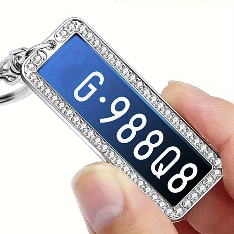 TEMU カスタム刻印ステンホルダー - ネームプレートと電話番号付き - ドッグタグ、バックパック、車の鍵アクセサリーに最適