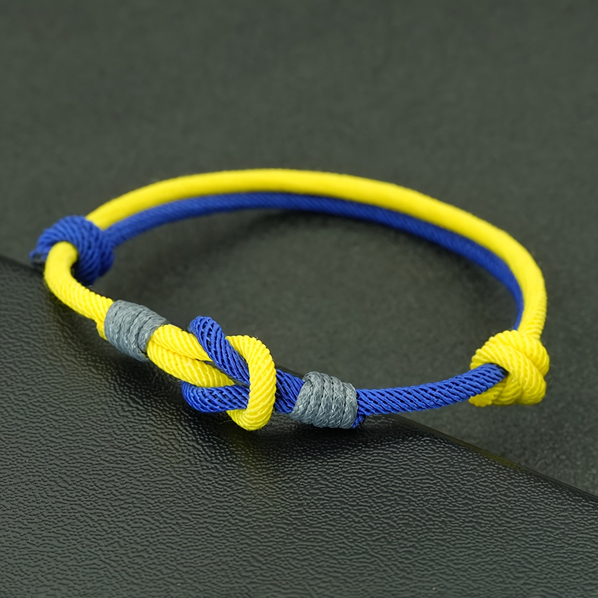 Men's Minimalist Braided Cord Bracelet, Handmade