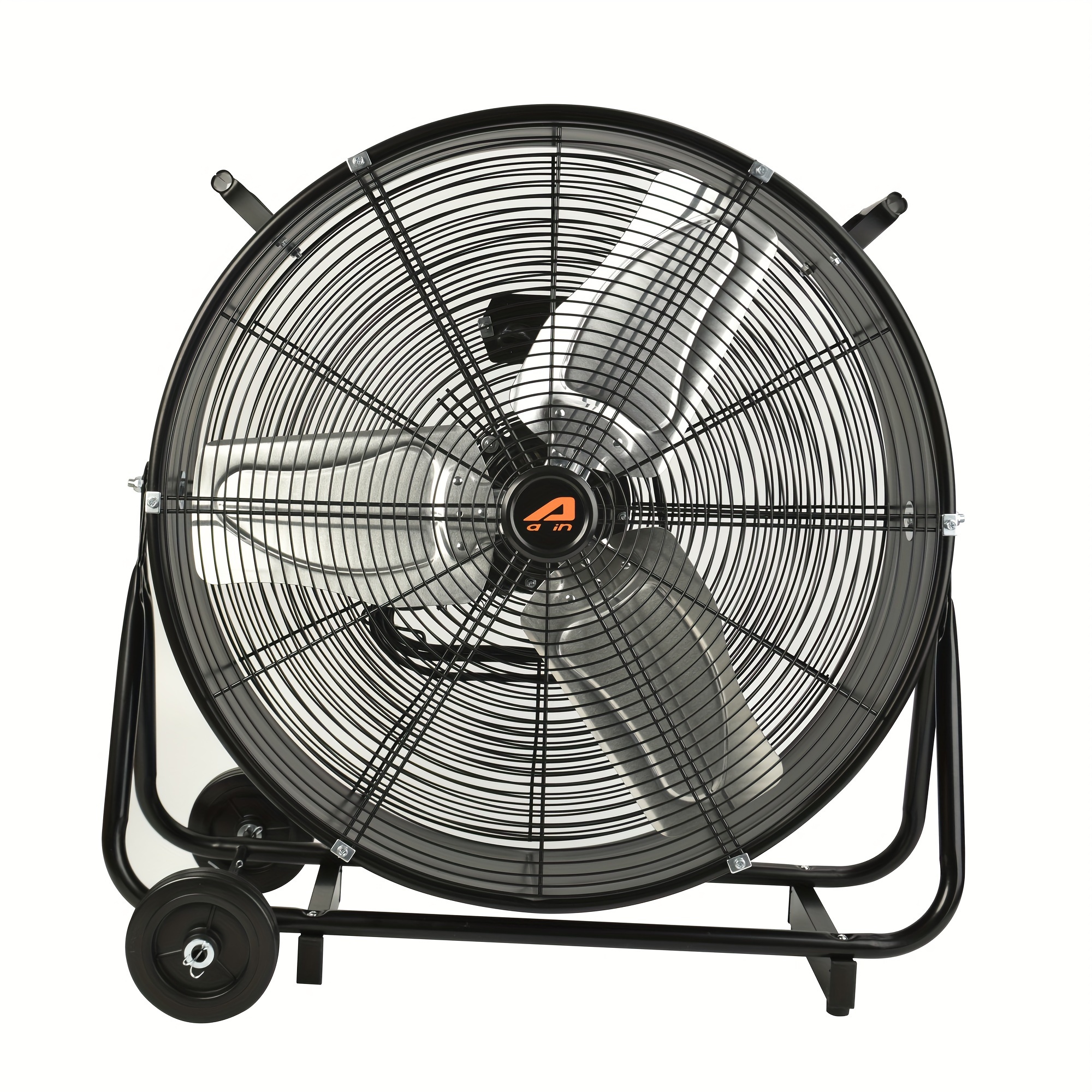 

Aain Aa011 24-inch Industrial Drum Fan, 7500 Cfm Air Circulator For Warehouse, Garage, Workshop And Barn Use, Two-speed, Black