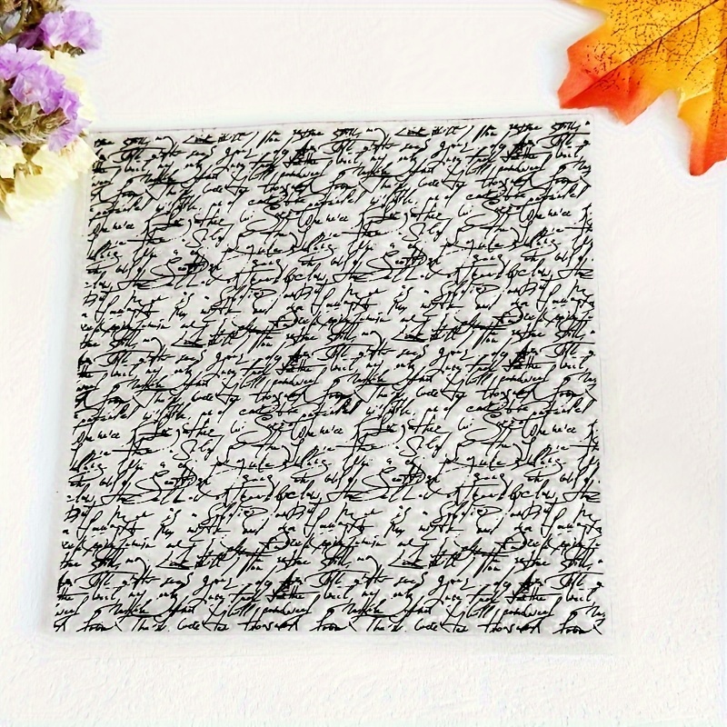 Dense Text Background Transparent Stamp For Card Making Transparent Stamp Decoration Album Craft Reusable