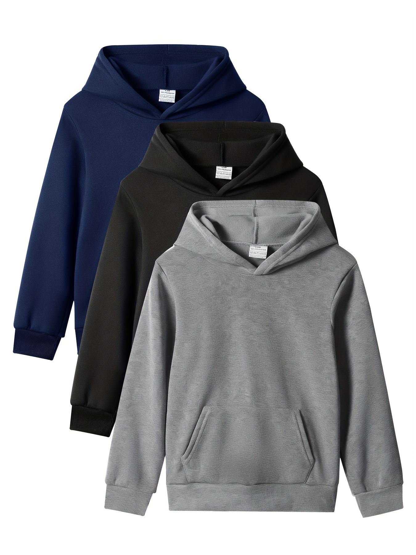 piezas de Sudaderas con Capucha Sudaderas Casuales de Color con  Bolsillos Regular, Sudaderas con Capucha de Larga para