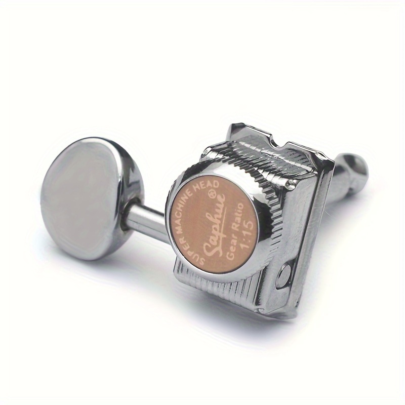 [Vintage Guitar Locking Tuners] SAPHUE 6pcs Chrome Inline Guitar Locking Tuners - Vintage Style, Easy Install, for ST & TL Electric/Folk/Acoustic Guitars