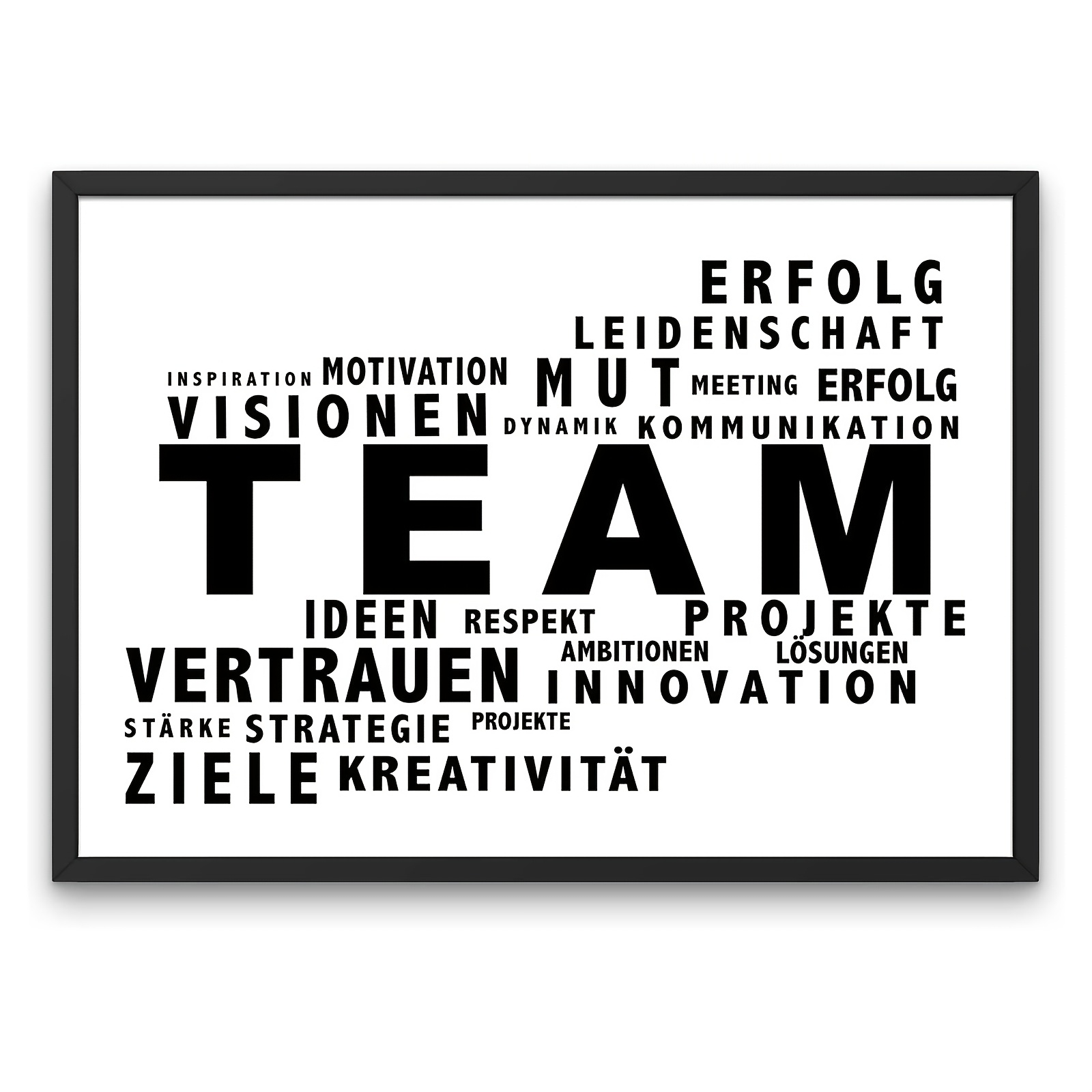 E-shop 2D Flach, 2D Flach, 1 Stück Motivierendes Leinwandbild für Teamarbeit, ein rahmenloses Poster mit den Maßen 30,48 x 45,72 cm, für die