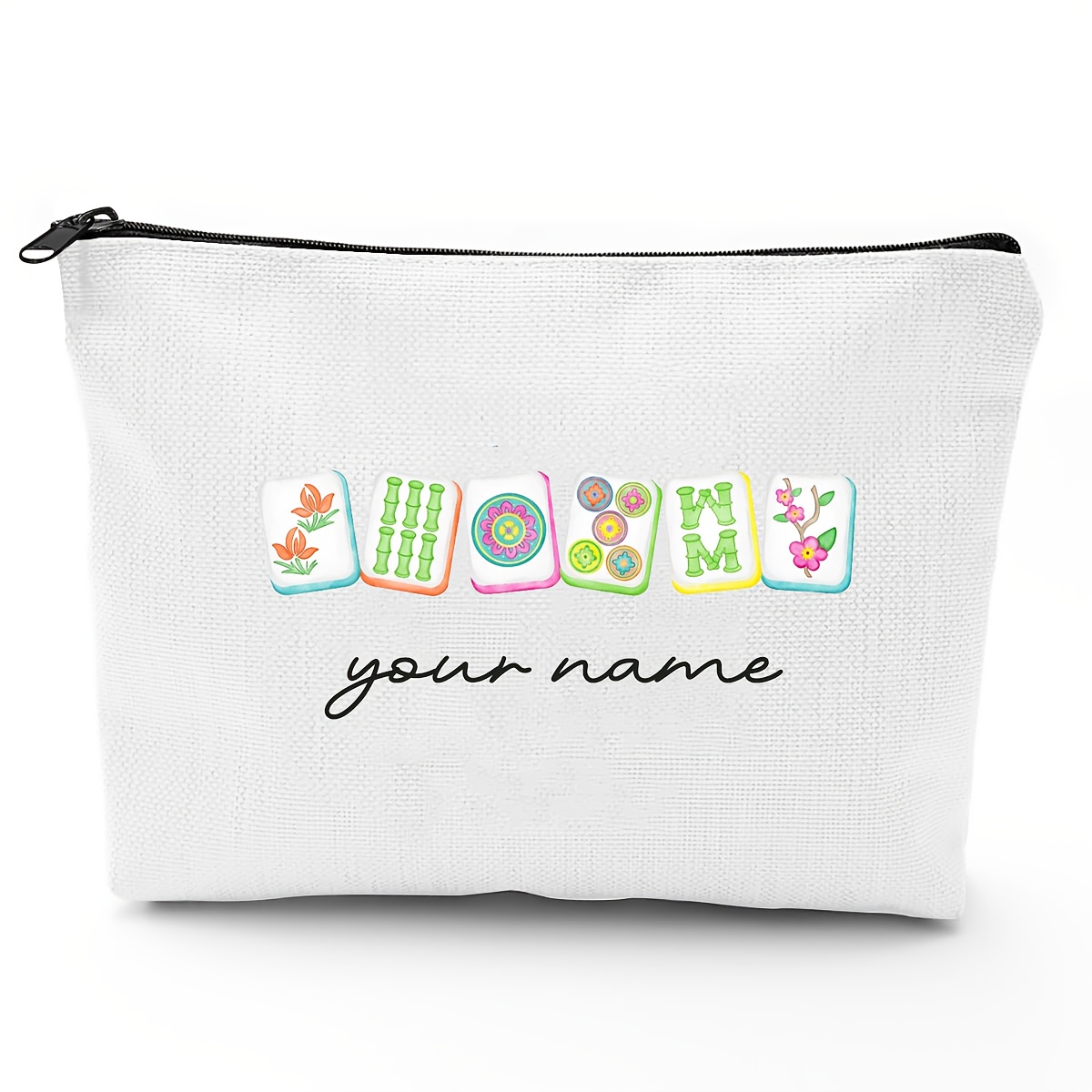 

Customized Mahjong Bag, Bag, Personalized Gift For Mahjong Player, Zipper Pouch For Mahjong, Bag, Mahjong Pouch, Women's Zippered Bag For Purse, Mahjong Cosmetic Bags For Women