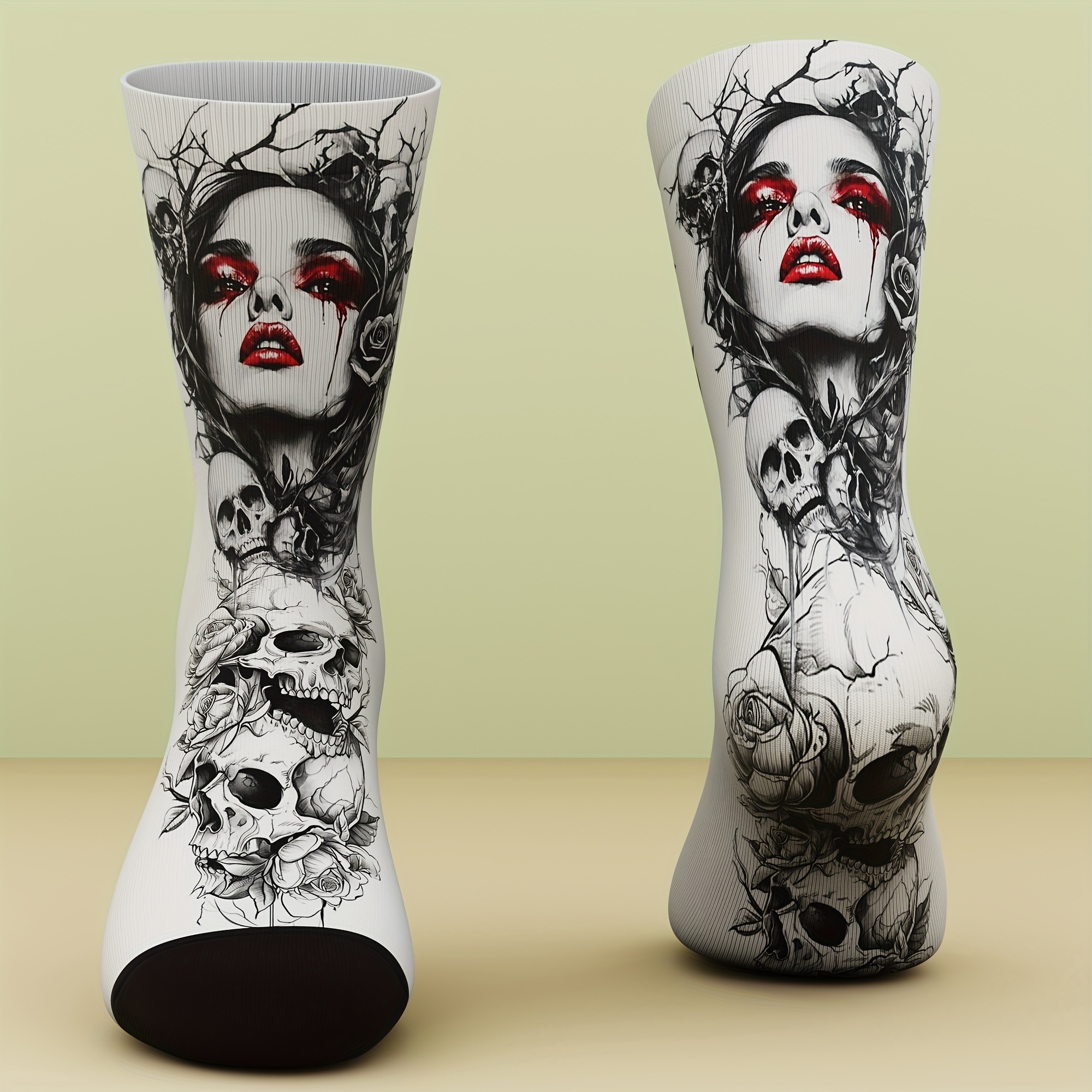 TEMU 1 Pair Of Unisex Socks, Creative Patterns, Fun And Fashionable, Novelty Socks, Interesting Sock Gifts, 3d Digital Printing