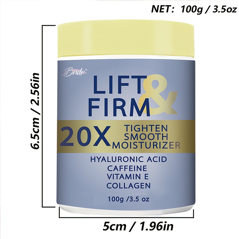 100G/3.5Oz Lifting And Firming Cream with Collagen, Caffeine, Ceramide NP, Honey, Light Beige Tightening Cream for Body, Belly, Face, Neck, Inner Thighs, Arm, Light Beige Firming Cream Lifting Body Lotion Light Beige Tightening Cream - Image 6