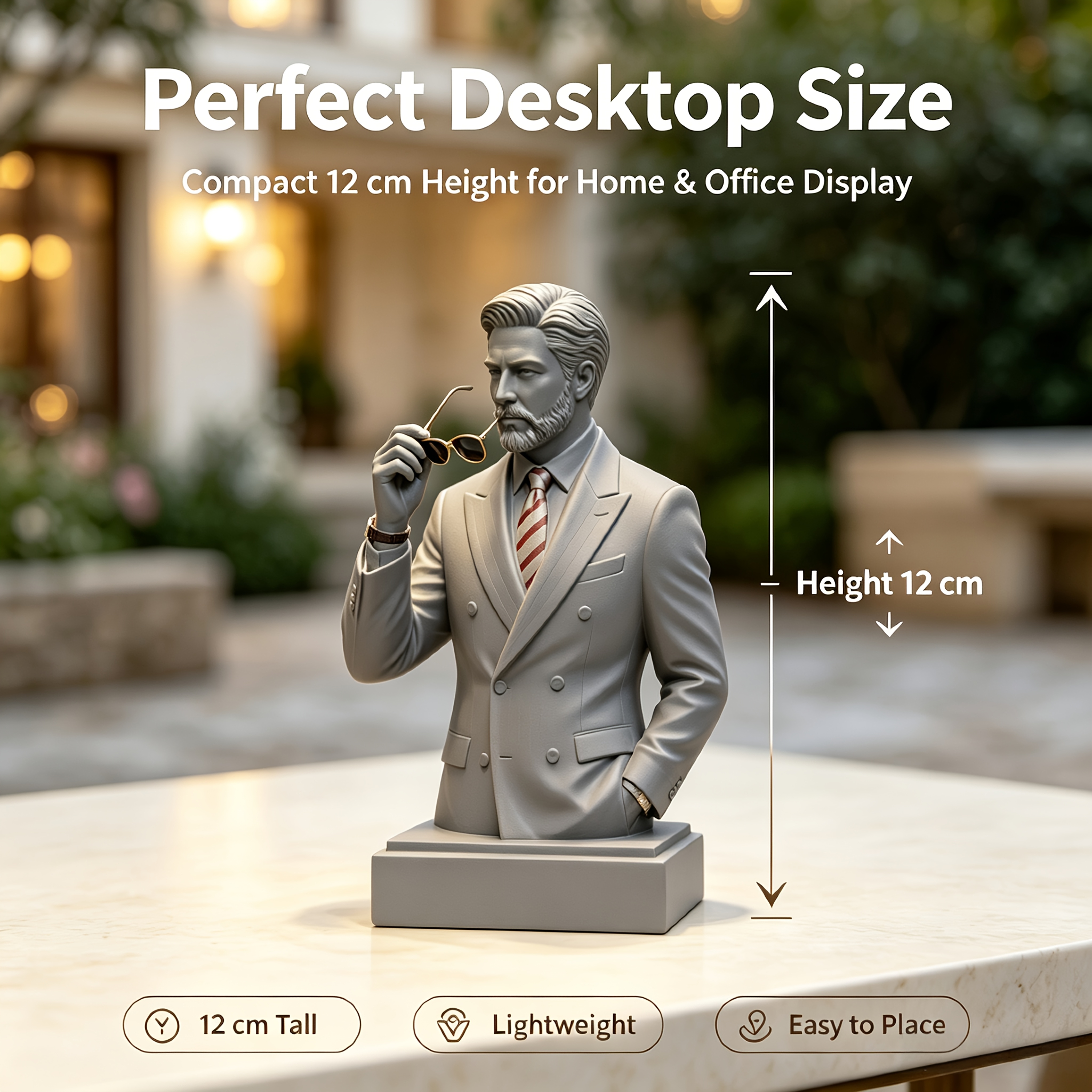 Custom Personalized Single Portrait Bust Sculpture