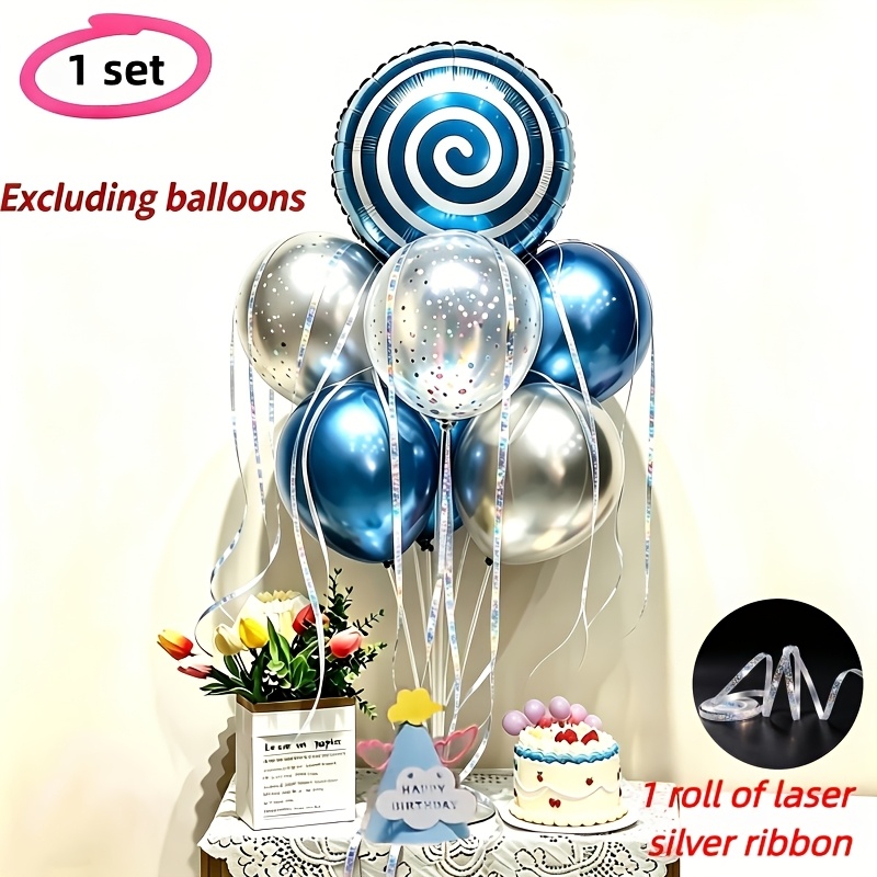 TEMU 2pcs Balloon Stand Set And 1 Roll Ribbon Balloon Table Stand Set With Cup Balloon To Assemble Balloon Stand, Christmas Decoration, Halloween,