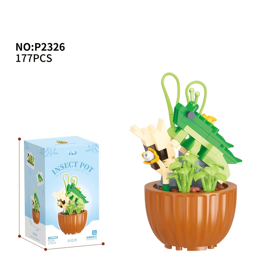 Insect Flower Building Blocks Home Office Decoration Christmas Gift