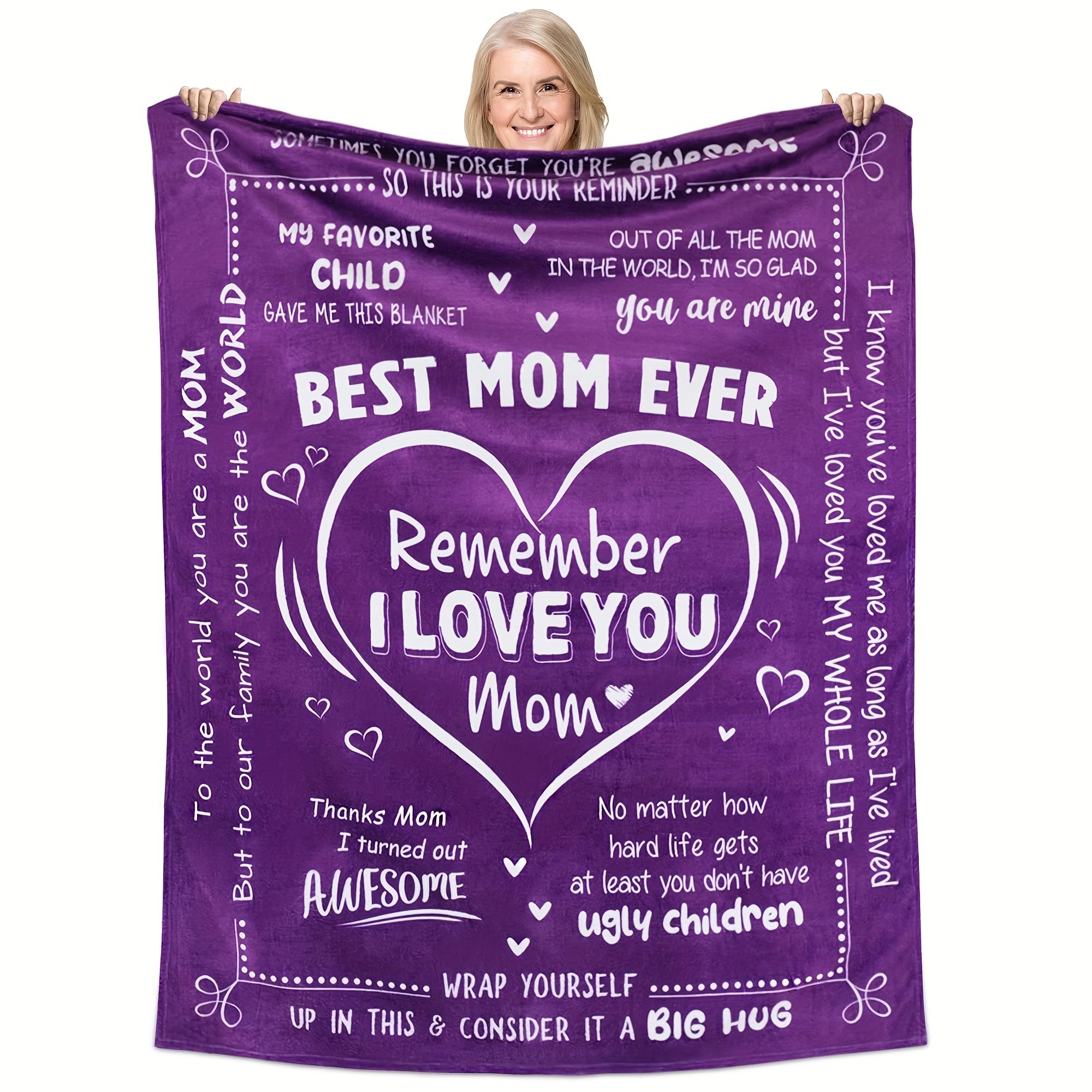 

1 Pcs Gifts For Mom, Mother's Day, Christmas, Valentines Day, Birthday Gifts - Mom Gifts, Mother Gifts For Mom To Be, First Mom, New Mom Gifts For Women - Throw Blanket