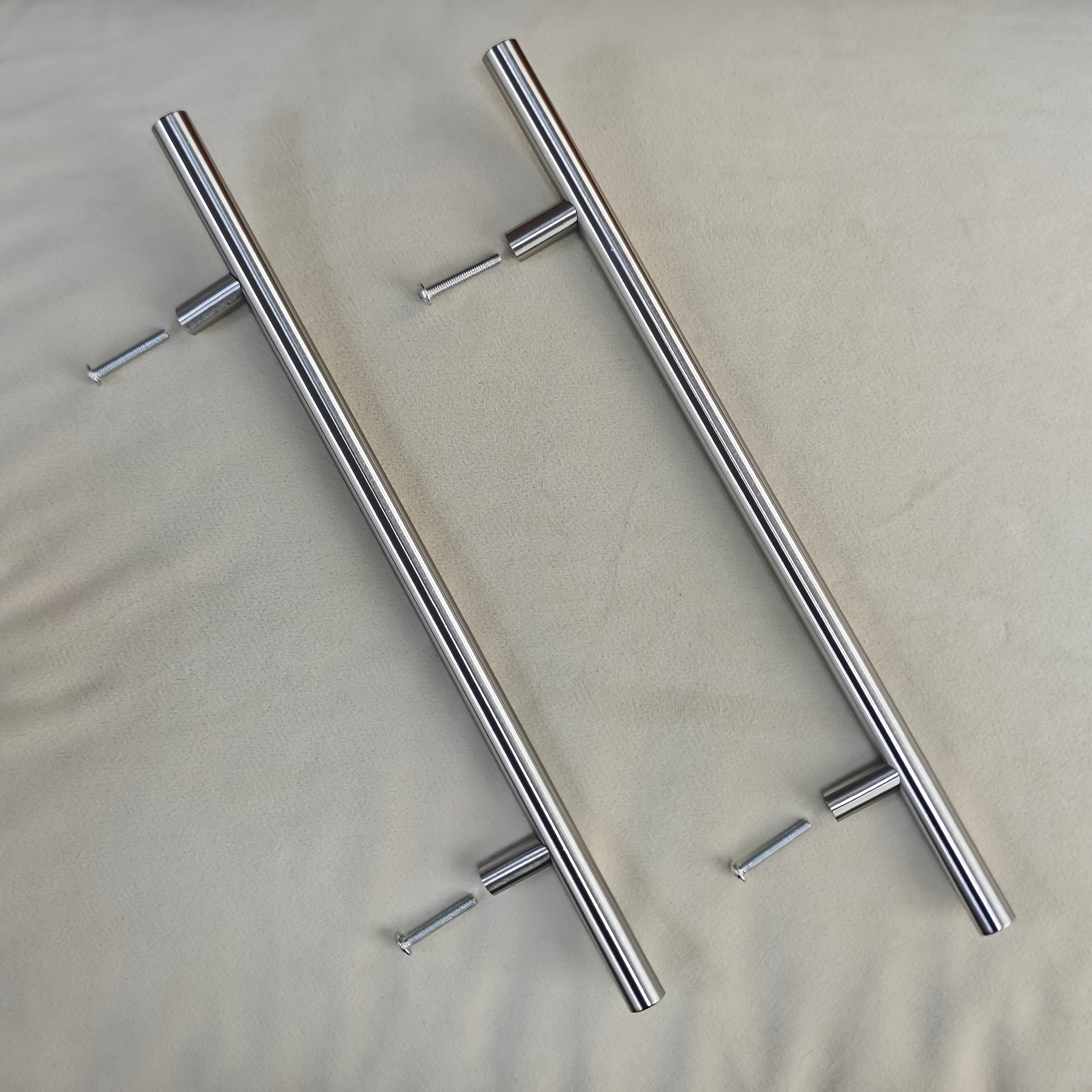 TEMU 2pcs Of 30cm/11.81inch Stainless Steel Large T-shaped Handles, Complete With All Additions, Comfortable Grip, Sturdy And Durable, Aesthetically