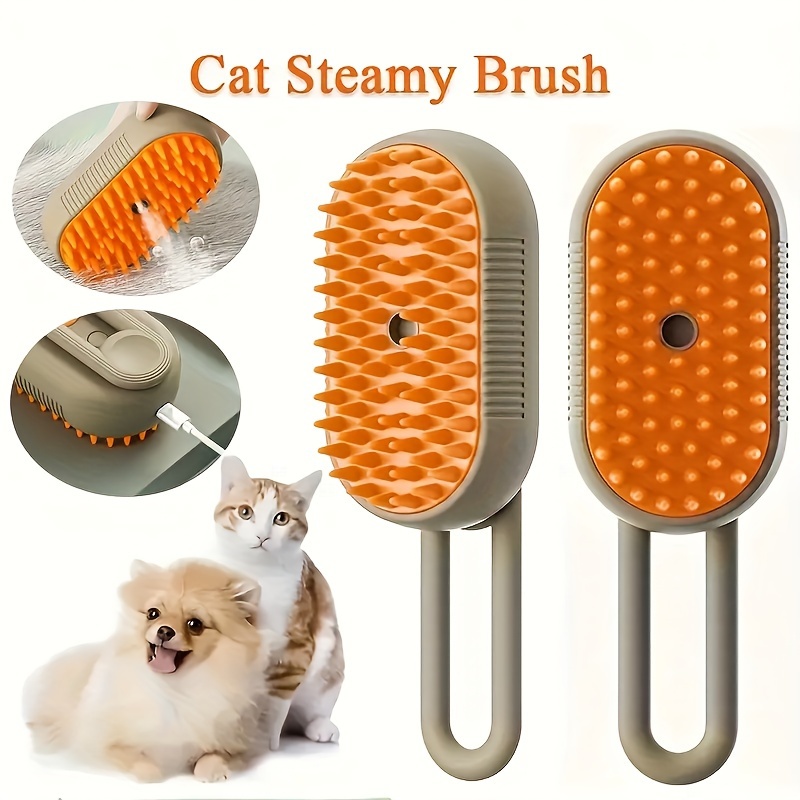 

1pc 3 In 1 Cat Steam Brush, Massage Comb, Pet Grooming Comb Hair Removal Comb Pet Supplies