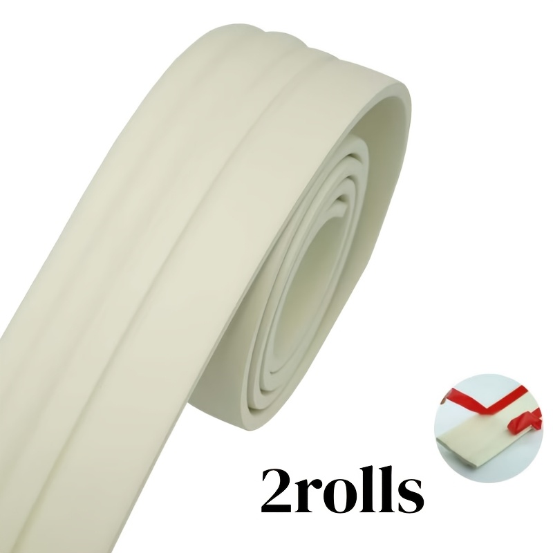 TEMU 2 Rolls Of 2-meter Self-adhesive 3d Baseboards, Soft Baseboard Wall Stickers, Prevent Wall Corner Wear And Dirt, Cover And Floors, Wall Damage,
