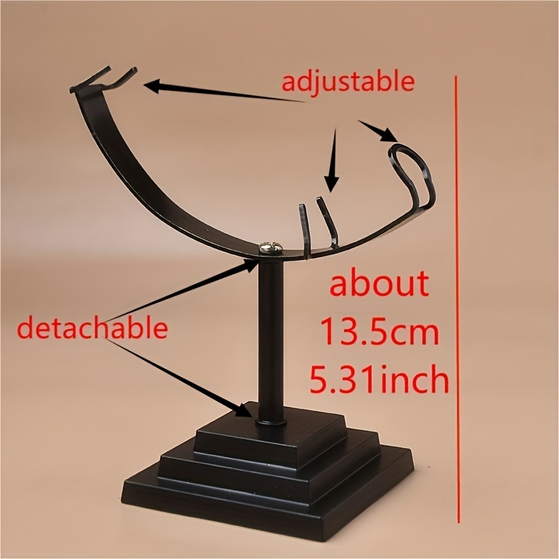 TEMU 1pc Stand Manually Adjustable Detachable Large Crystal Mineral Moon Stand Room Living Room Decoration, Office Desktop Computer Decoration,