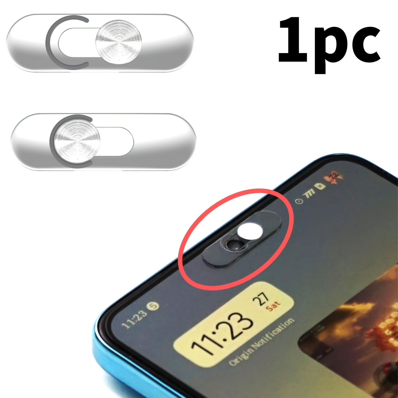 TEMU Cache de caméra frontale 1 pièce, cache de webcam pour smartphones, bloqueur de webcam compatible avec for Galaxy, Pixel et iPad, protection