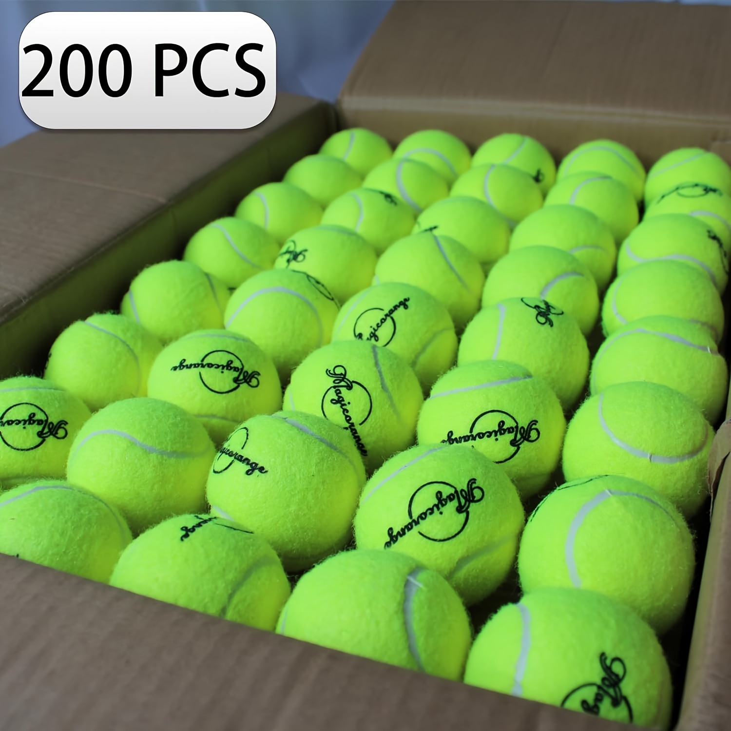 

Tennis Balls, 200 Pack Training Tennis Balls Practice Balls, Pet Dog Playing Balls, Come With Mesh Bag For , Good For Beginner Training Ball