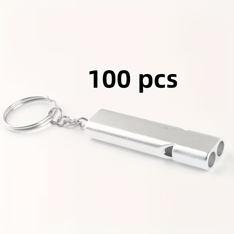 100pcs Custom High-Quality Colored Dual-Frequency Aluminum Alloy Whistles