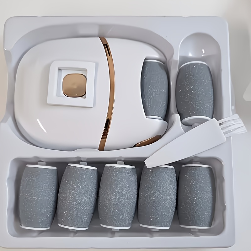 6-in-1 Electric Foot File With 6 Replacement Heads For Removing