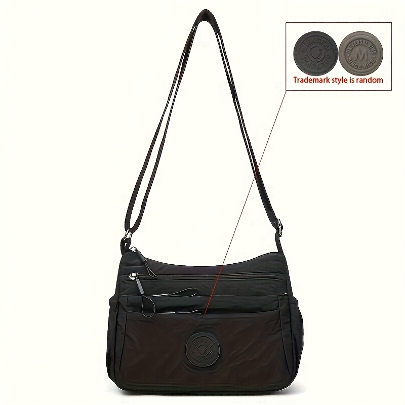 TEMU Easy, Lightweight, Casual And Fashionable Mom Crossbody Bag, Lazy Style Shoulder Bag, Office Worker Bag, Multiple Pockets Pattern Is Random