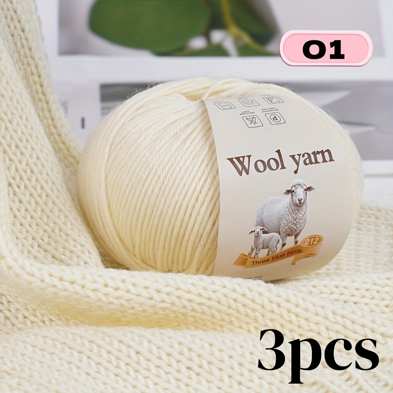 3-pack, New Wool Yarn, New Autumn And Winter Product, Wool Yarn, For Knitting Sweaters, Knitting Scarves, Knitting Vests, Handmade Yarn Balls, Multiple Color Options