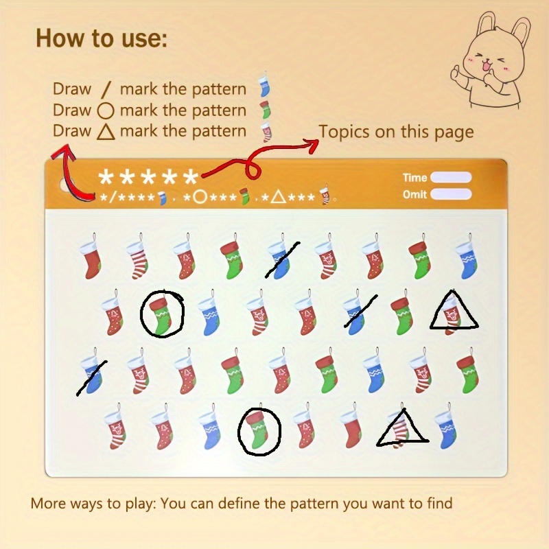 Concentration And Observation Training: Find The Same Game Cards - Fruits, Animals, And Letters - No Battery Required