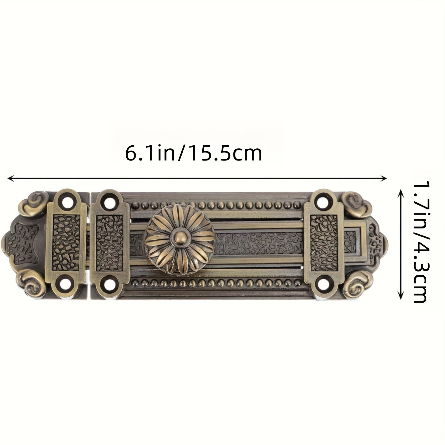 Verrous De Sécurité En Bronze Antique Pour Porte, Style