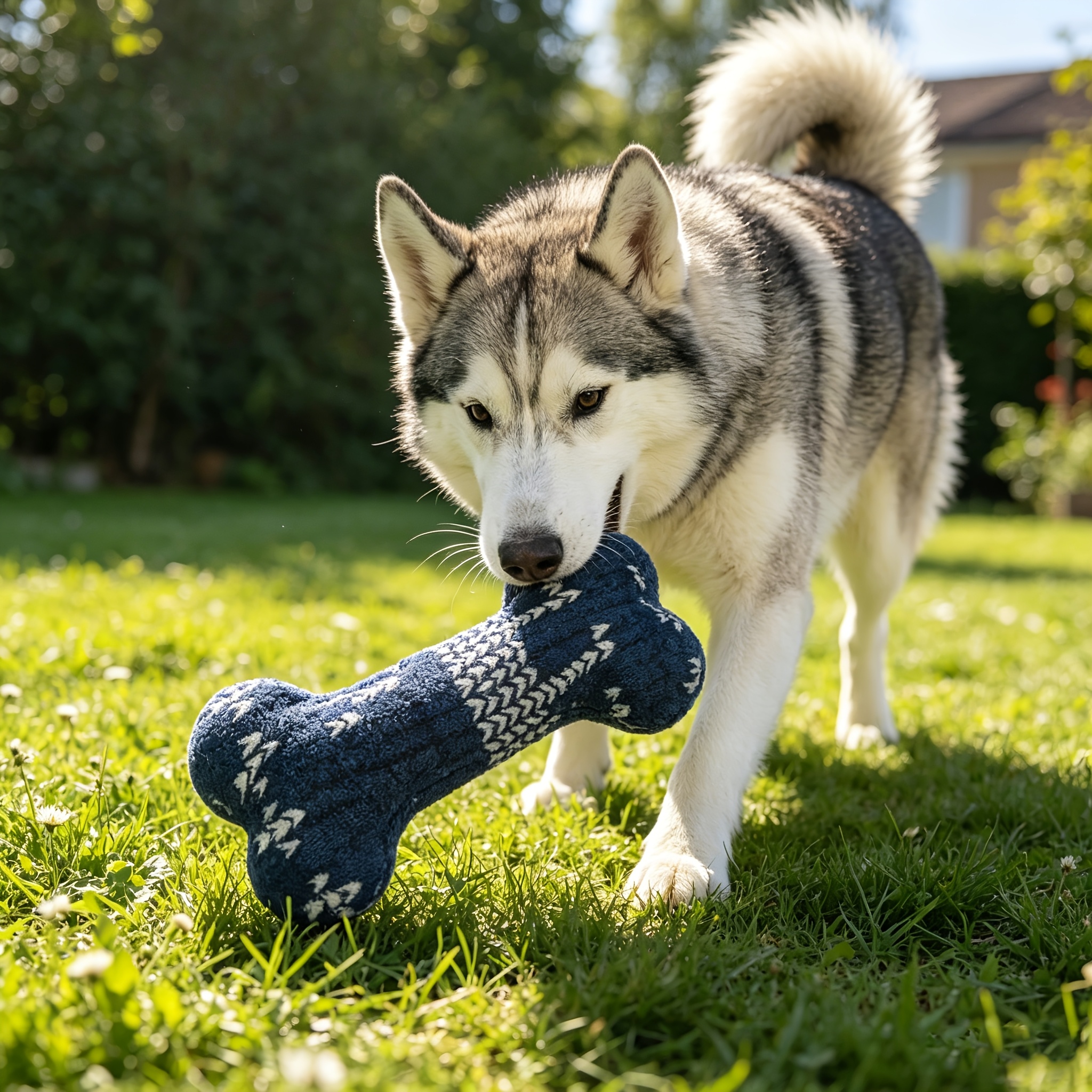 Geometric Pattern Simulation Dog Bone Training Toy