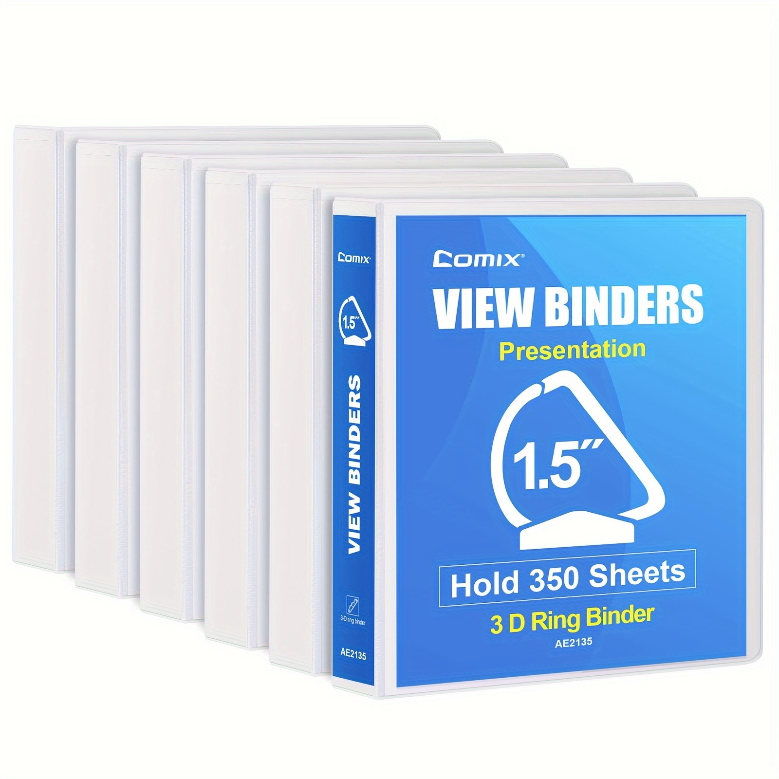 SUNEE Binder & Sheet Protector Bundle - 4 Binders & 50 Protectors For School & Office