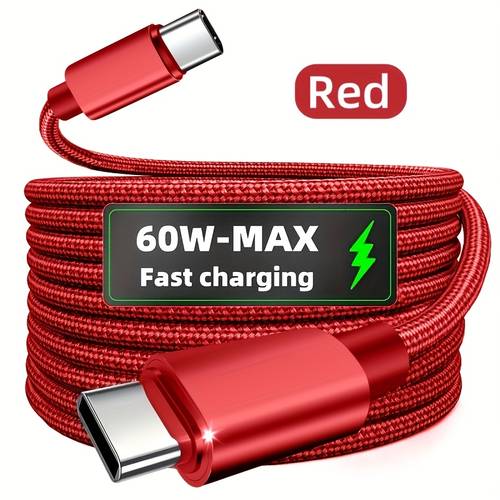 60w usb c to type c cable for fast charging compatible with air and for iphone 15 pro max as well as samsung mobile devices