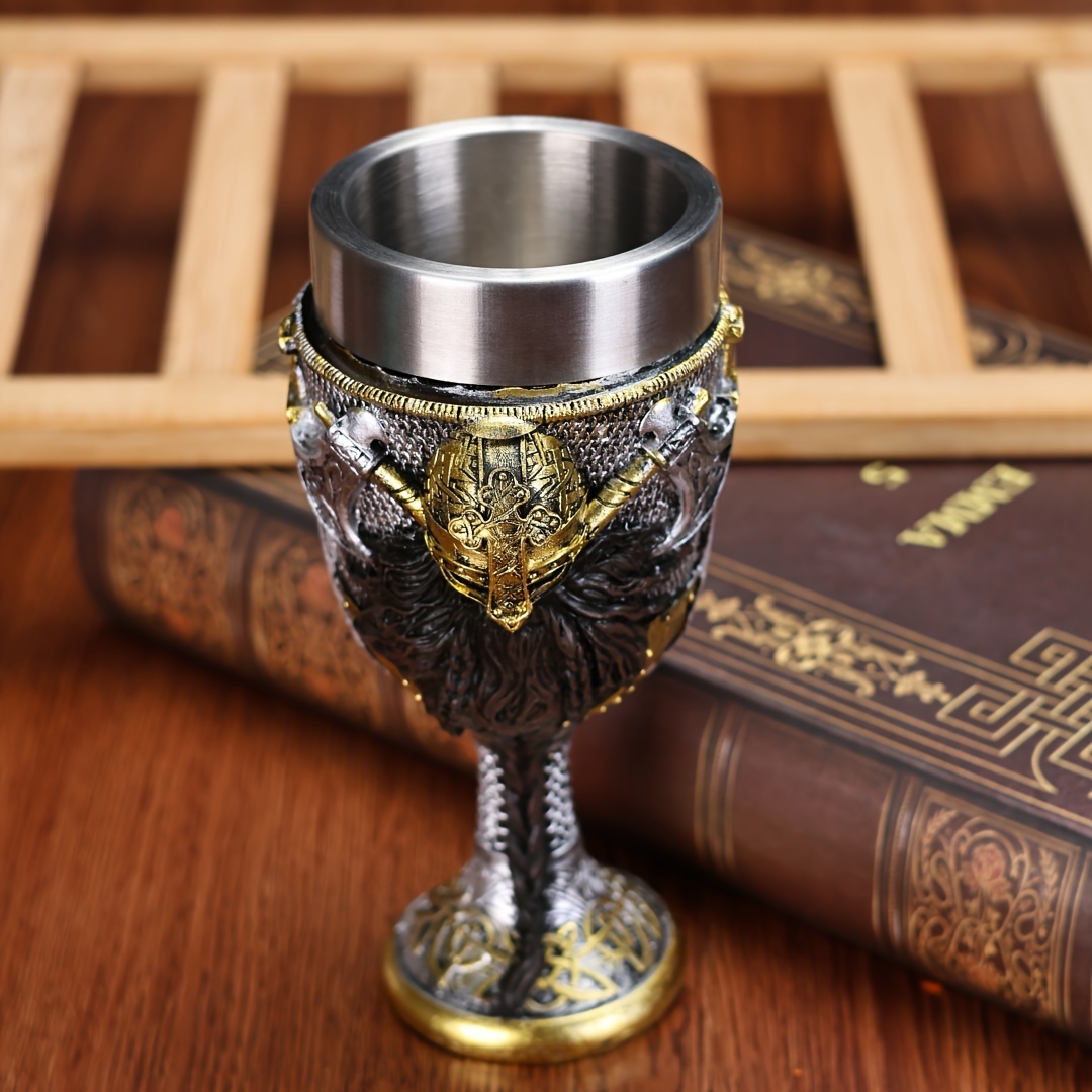 a     wine glass 3d viking pirate stainless   wine   cocktail glass   viking desktop decorative wine glass christmas gift details 3