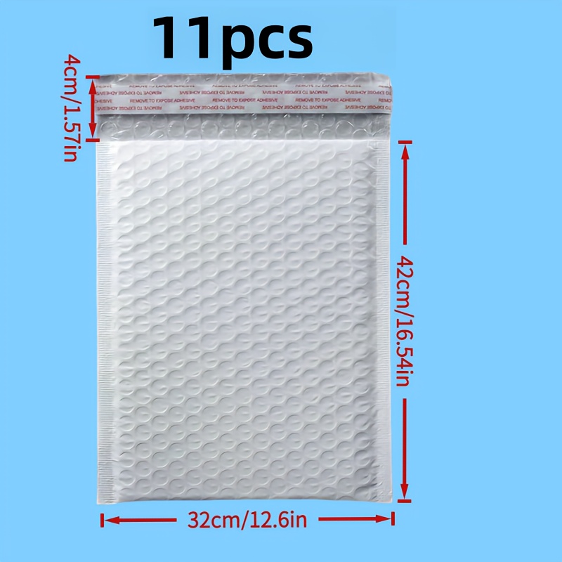 TEMU 11pcs Solid Color Bubble Courier Bags, Bubble Packaging Bag, Self-sealing Transport Bag, Mail Bag, Thick Foam Bag, Bubble Envelope, Clothing
