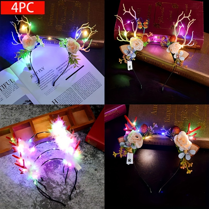 

Christmas Fairy Headband For Party Cute And Beautiful 4pc/set