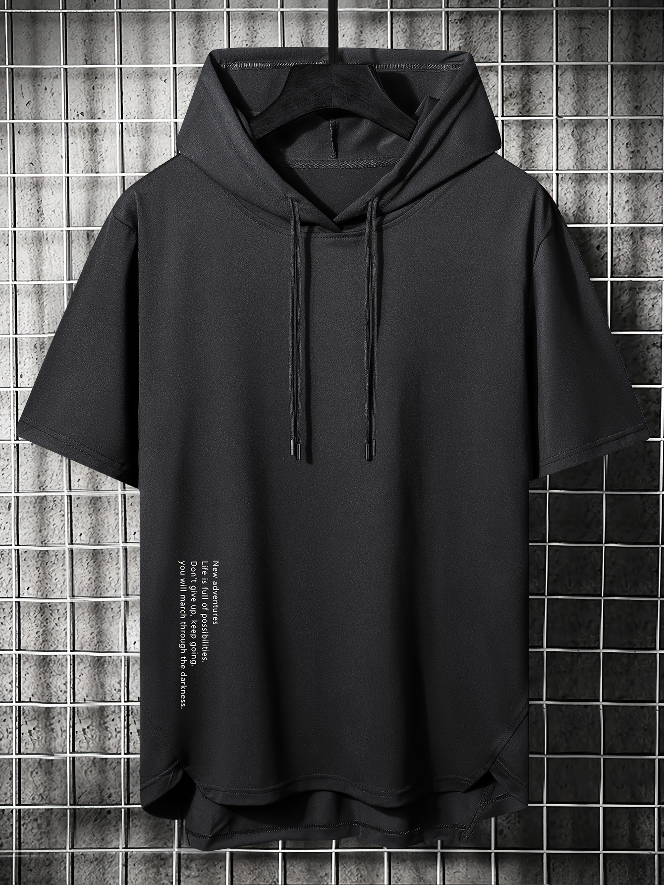 Printed hooded best sale t shirt