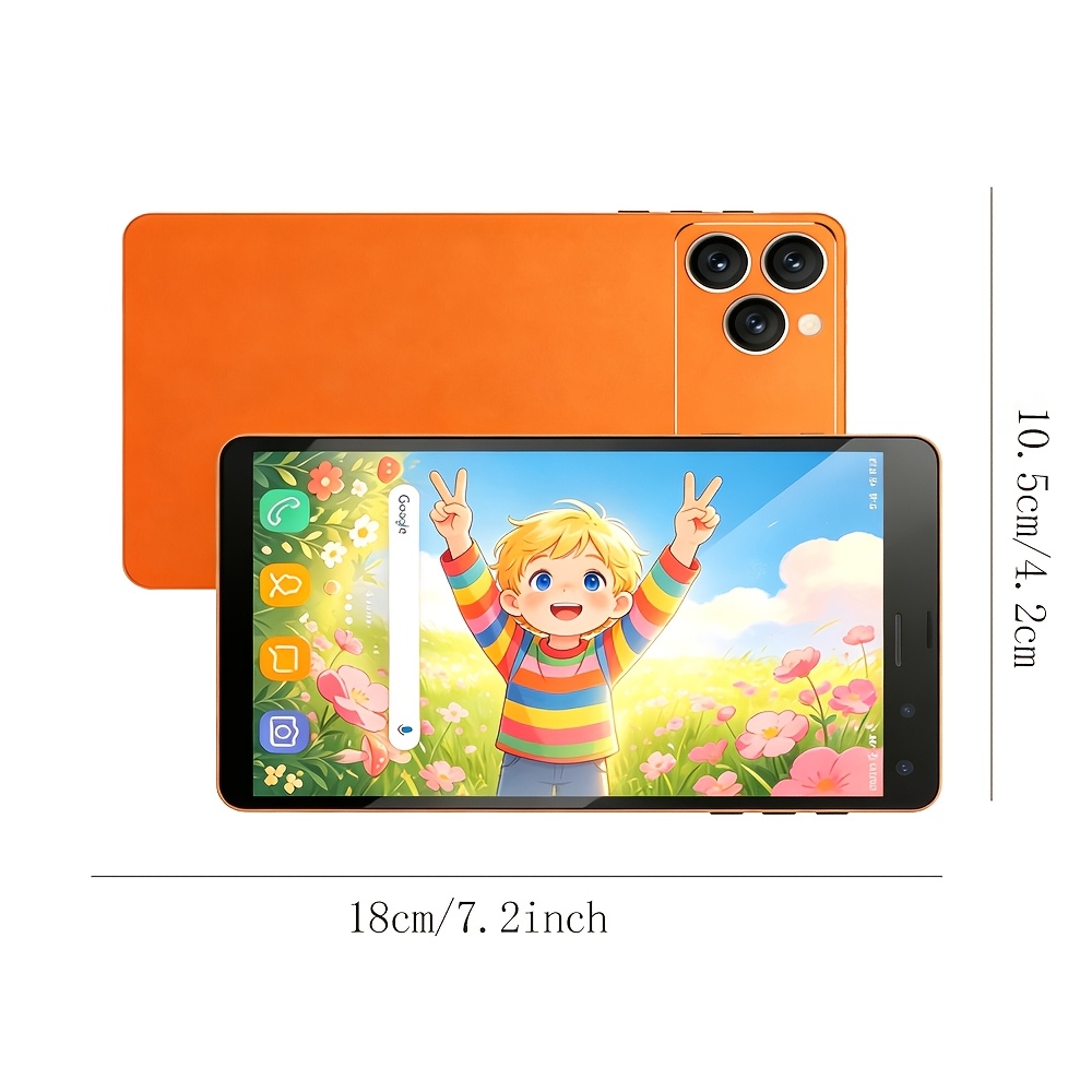 bdf nueva actualización de 7.0 pulgadas, compatible con cámaras duales, 4gb de  +64gb de rom, protector de pantalla, control parental, aplicación  , compatible con     13 para tableta de educación infantil, batería de 4000mah