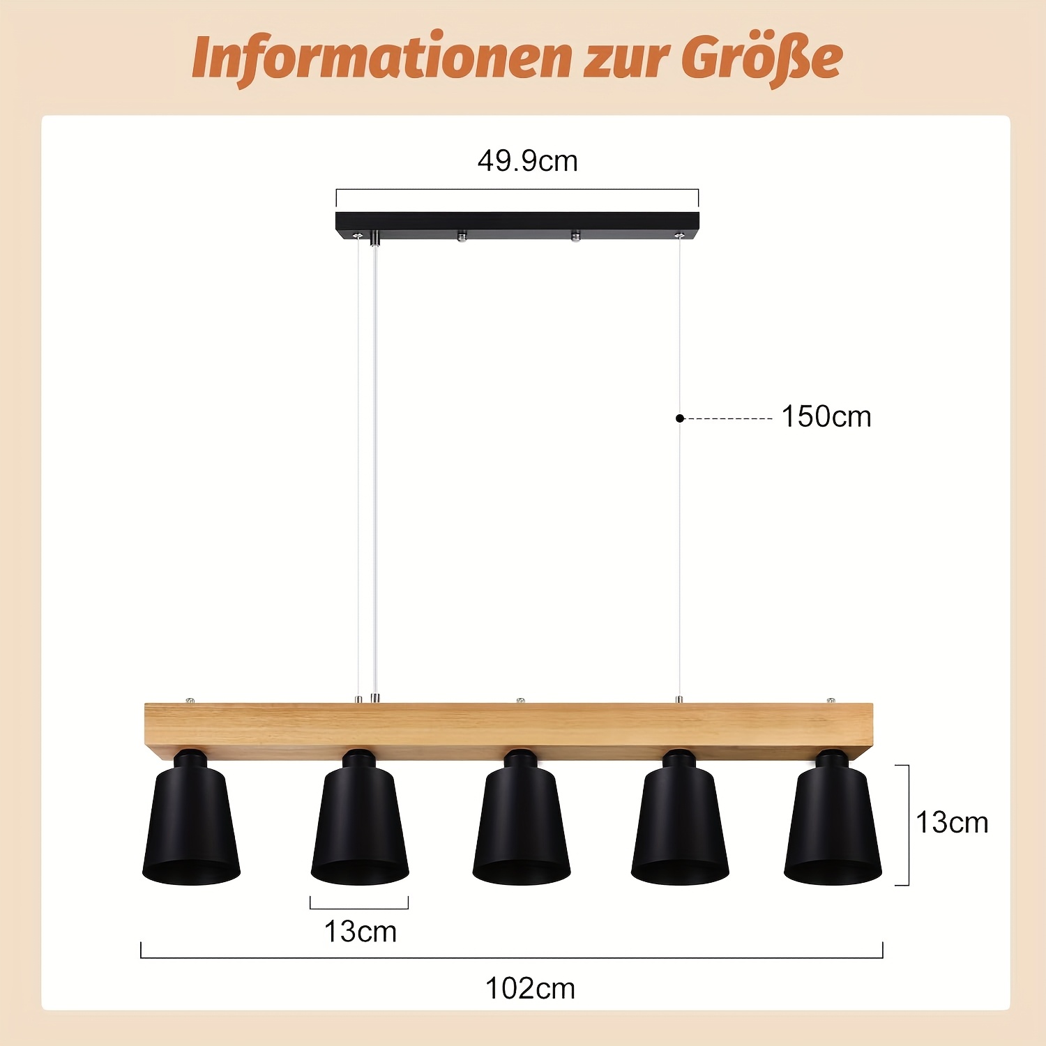 Commercial Led Pendant Light Dining Table Hanging Light Wood Hanging Lamp Warm White For Dining Room Bedroom Living Room Office Restaurant Hotel - Bulb Not Included