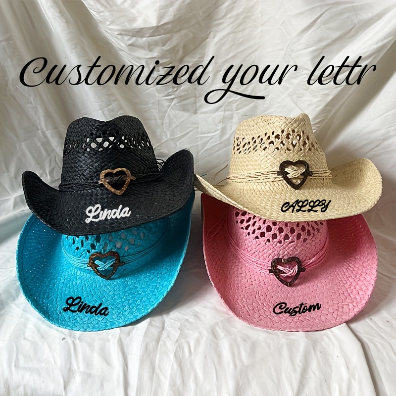 4-Piece Cowgirl Hat Straw Covers - Silicone Straw Toppers For Stanley Tumblers & 8-10mm Straws