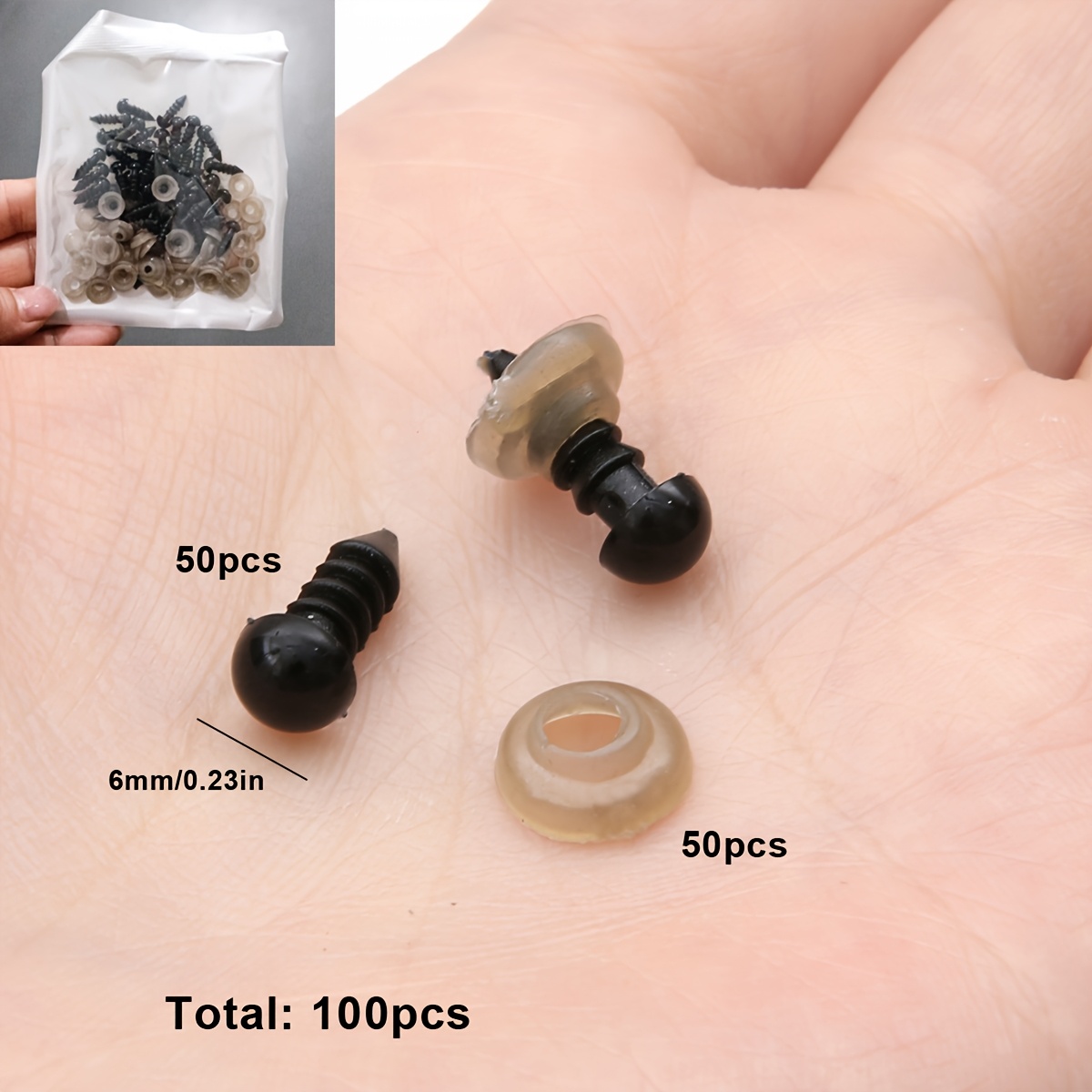 460pcs Assorted Sizes Safe DIY Doll Eyes Kit